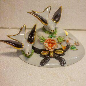 Vintage Capodimonte Porcelain Hat Figurine